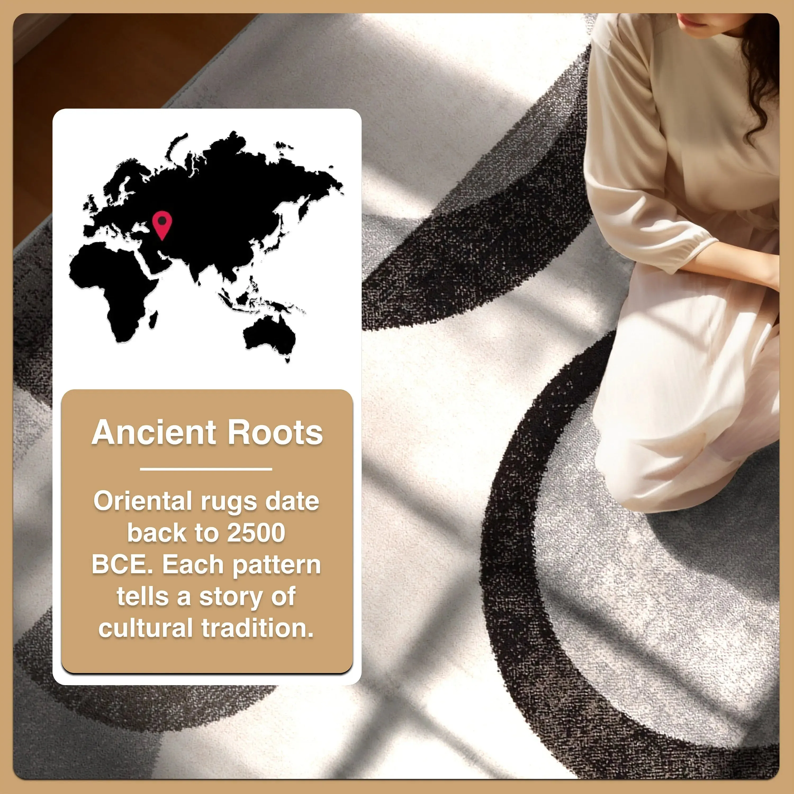 Avi Modern Geometric Grey Blue Rug