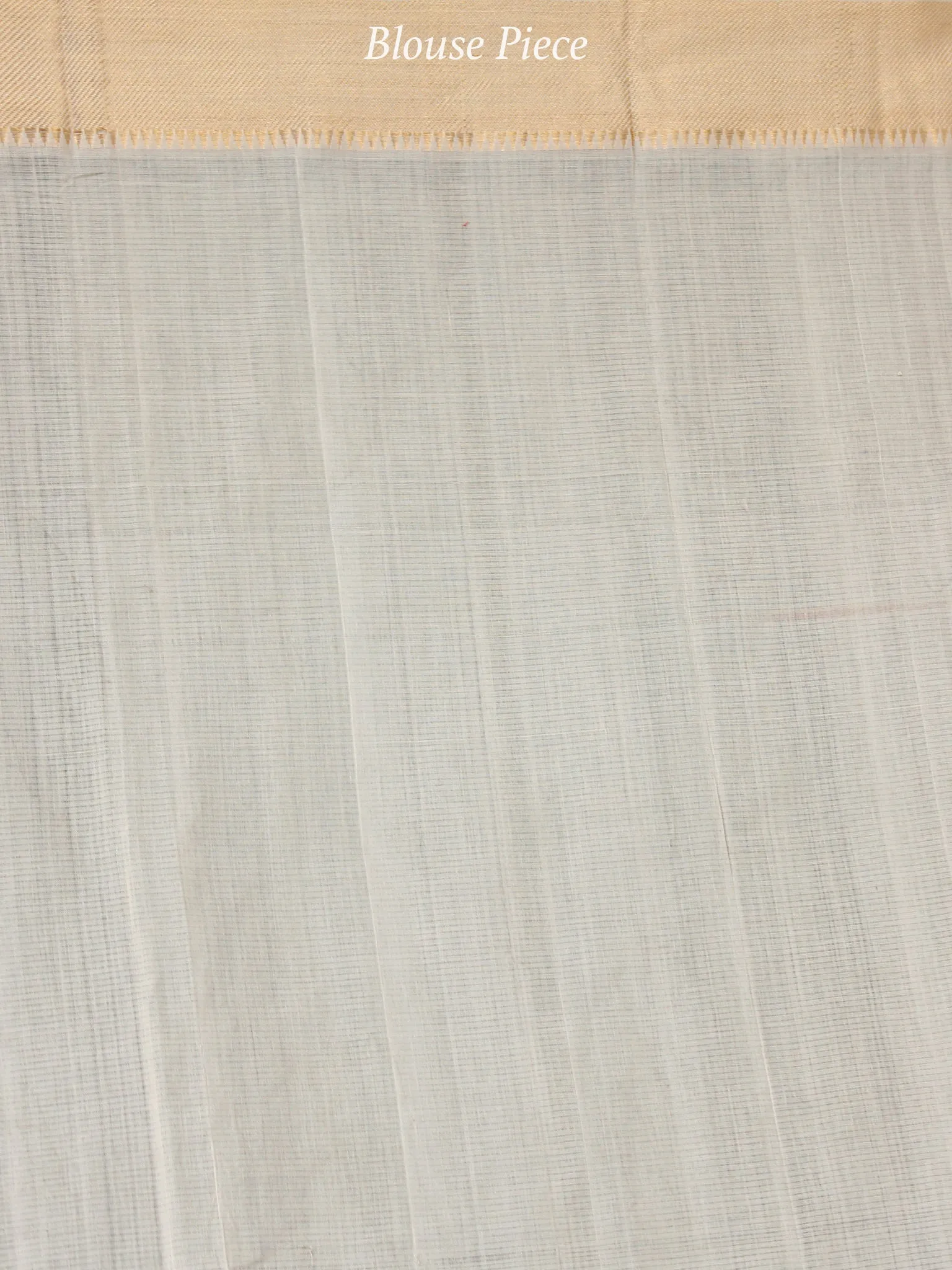 Beige Golden Handloom Mangalagiri Cotton Saree With Zari Border - S031703691