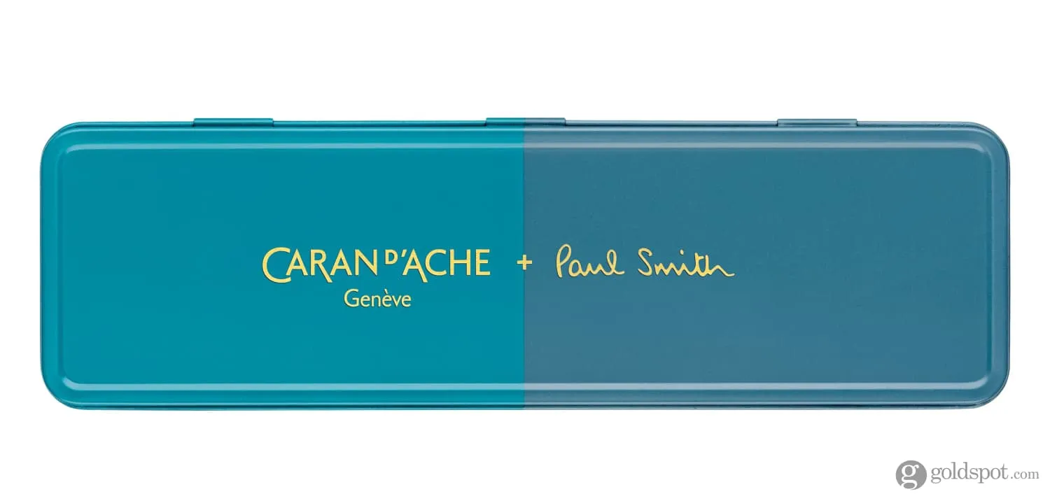 Caran d'Ache 849 Paul Smith 4 Ballpoint Pen in Cyan & Steel