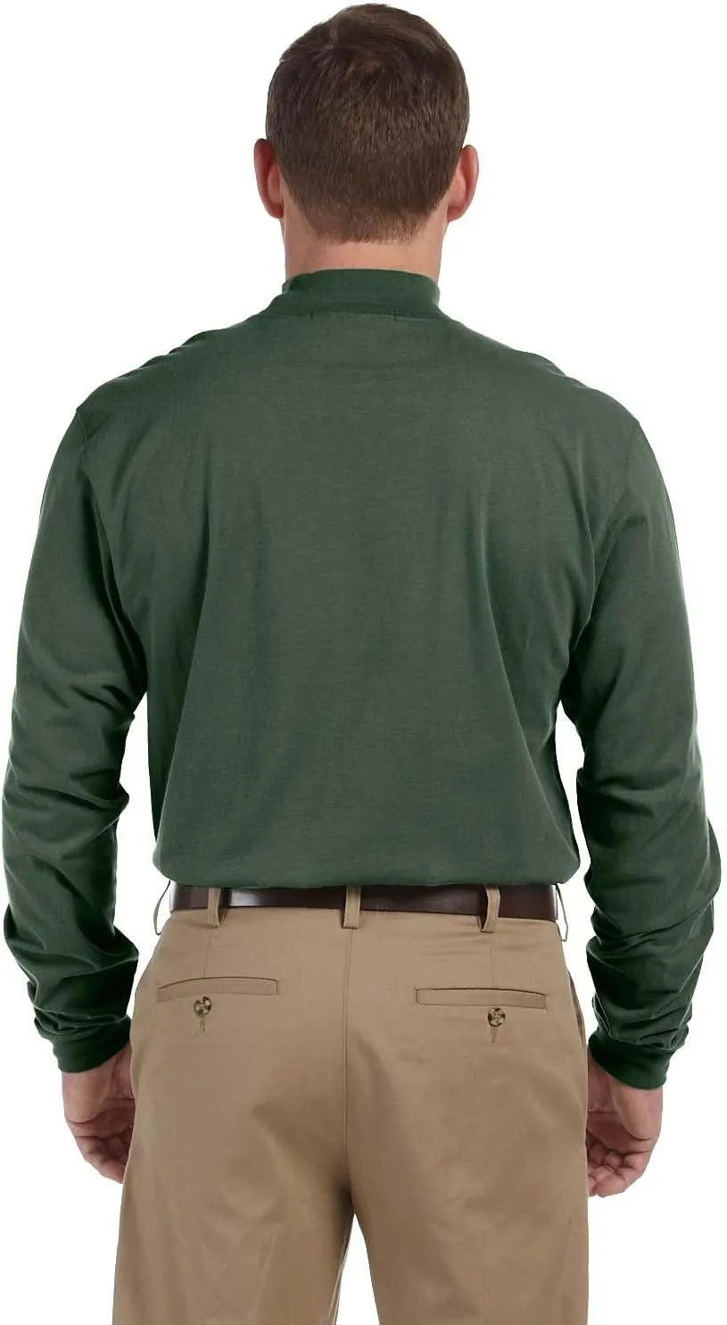 Devon & Jones Unisex-Adult Sueded Cotton Jersey Mock Turtleneck