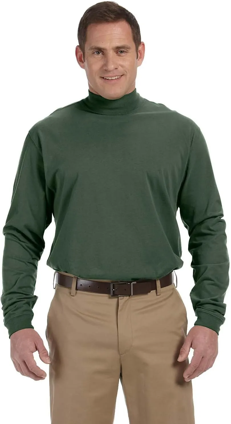Devon & Jones Unisex-Adult Sueded Cotton Jersey Mock Turtleneck