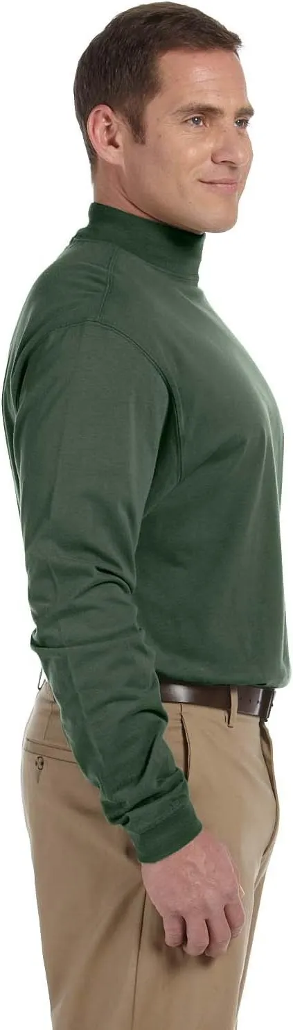 Devon & Jones Unisex-Adult Sueded Cotton Jersey Mock Turtleneck