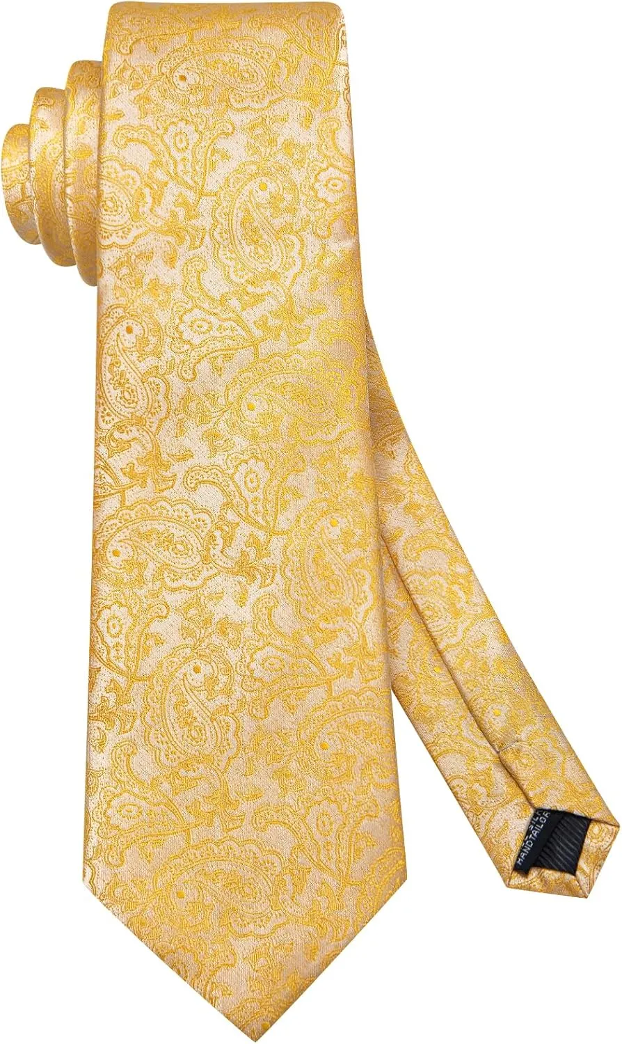 Dubulle Mens Tie Set Solid Paisley Silk Striped Necktie for Men with Cufflinks Tie and Pocket Square