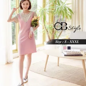 FAKE TWO PIECE PRINTED DRESS