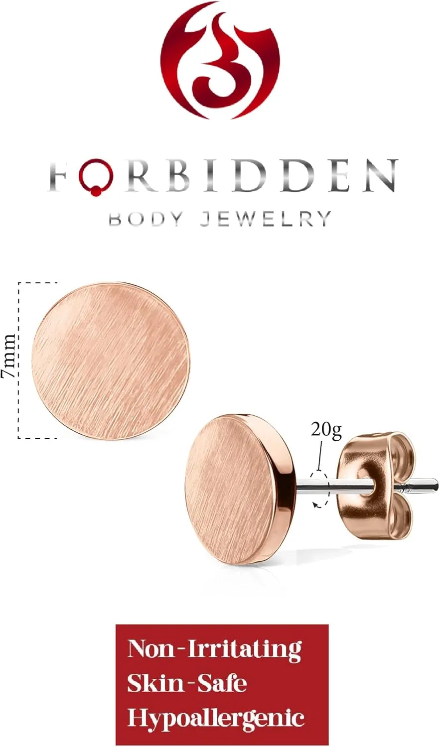 Geo-Shaped Surgical Steel Brushed Finish Stud Earrings