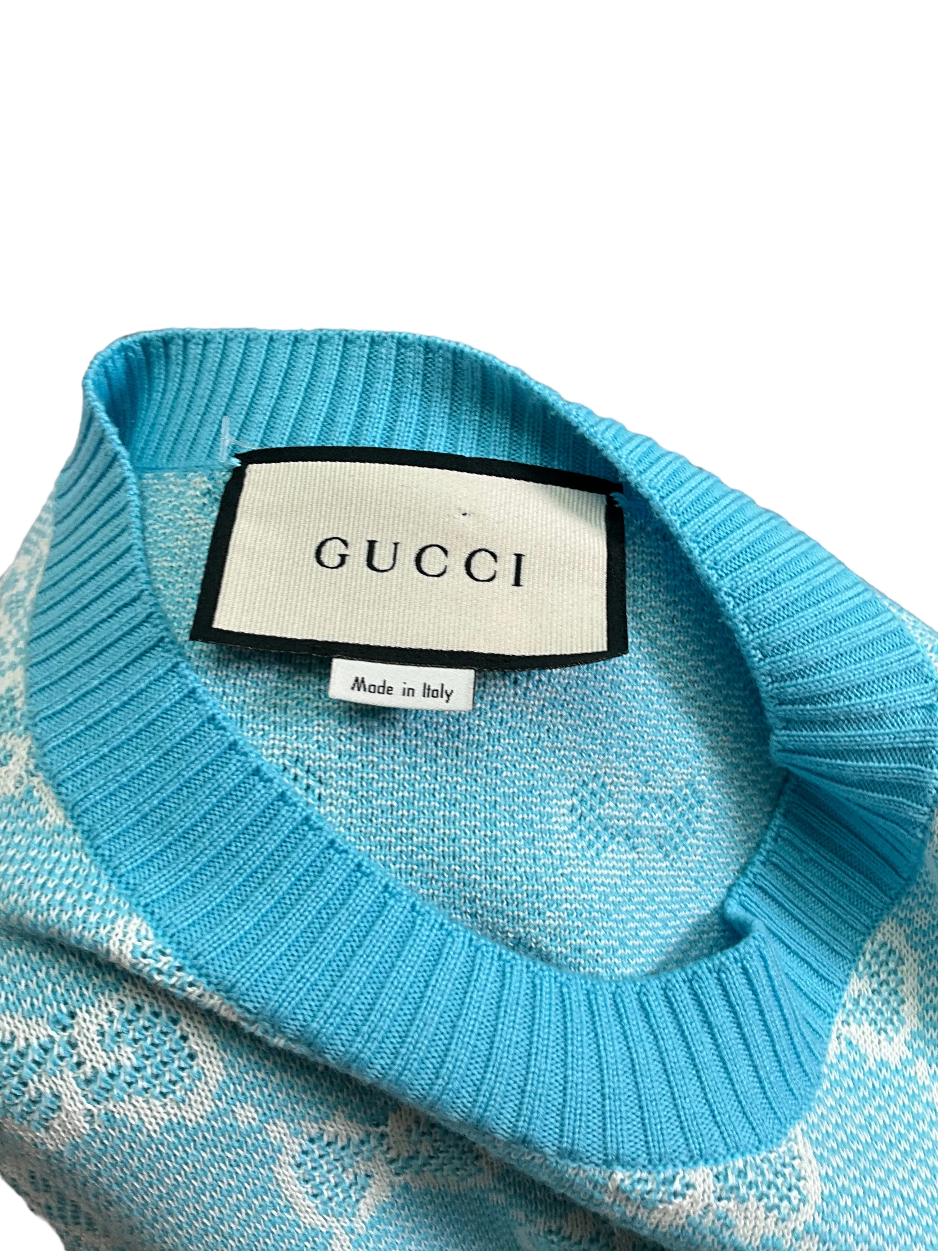 Gucci Short Sleeve GG Logo Dress Size S