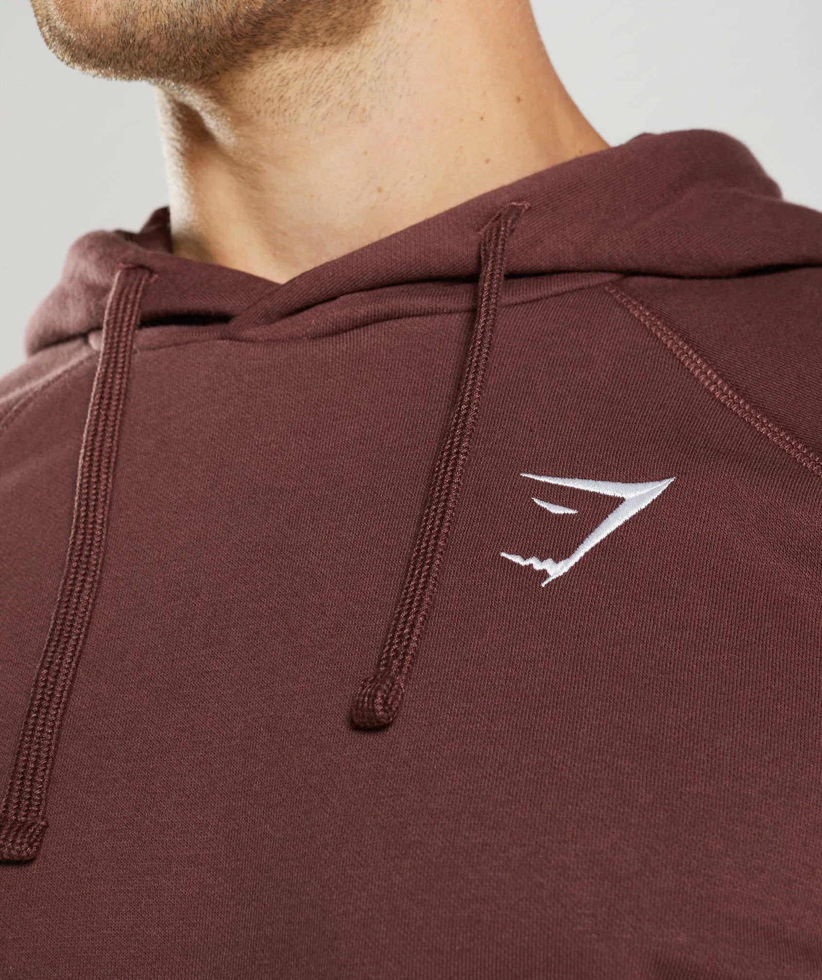 Cherry Brown Gymshark Crest Hoodie - Premium Quality For Fitness Enthusiasts