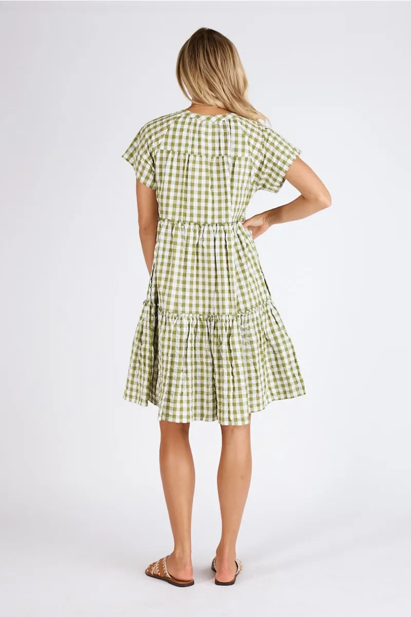 Lula Life Mayer Tiered Dress Olive