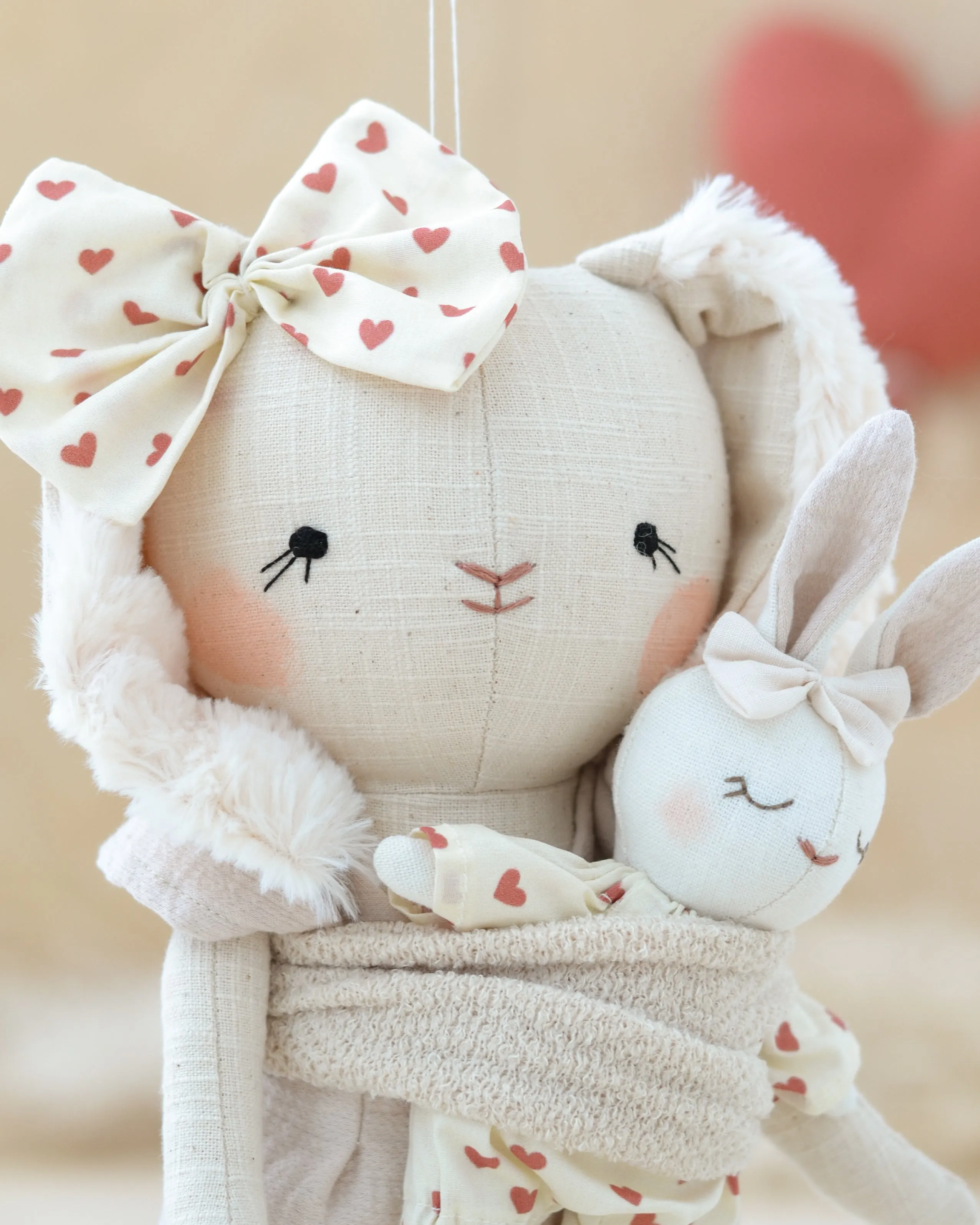 Mama   baby Bunny Doll Soft Toy