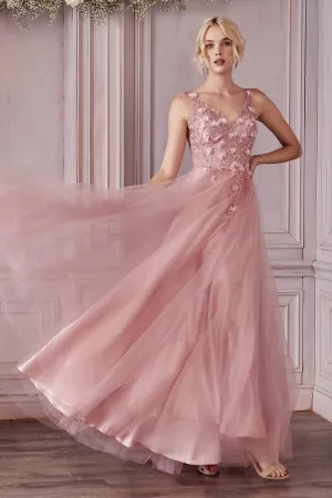 Memories Lace & Tulle Prom Dress C181ER-Blush Cinderella Divine CD0181