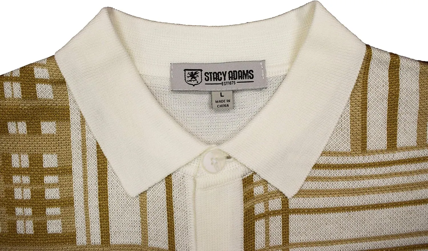 Mens Short Sleeve Knit Sports Shirt - Modern Polo Vintage Classics: Plaid Mix