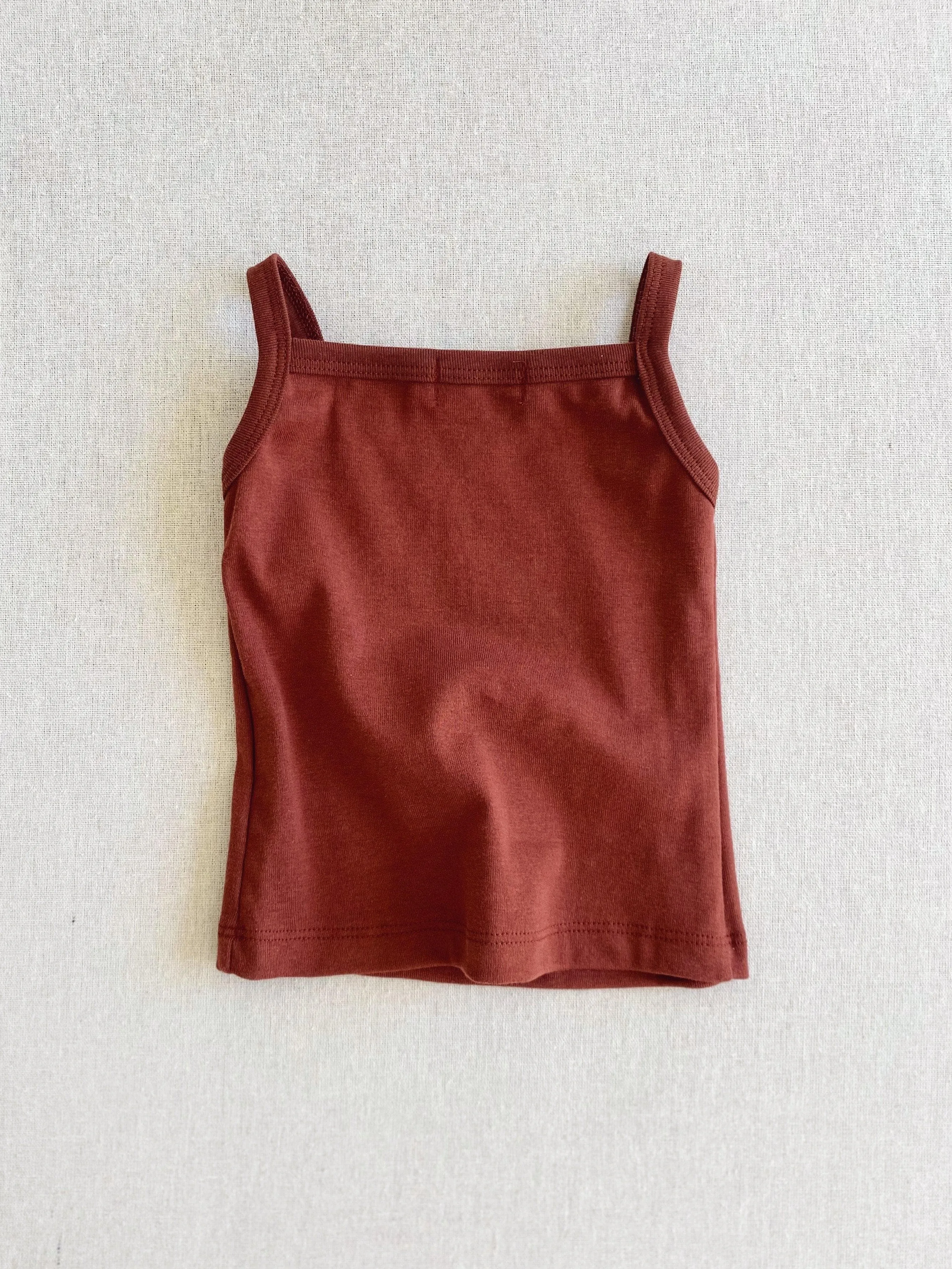 organic cotton camisole - chestnut