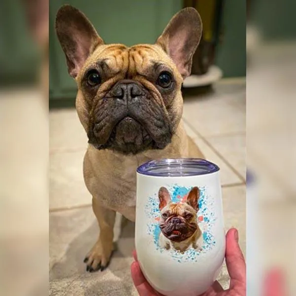 Original Pet Pop Art Wine Tumbler