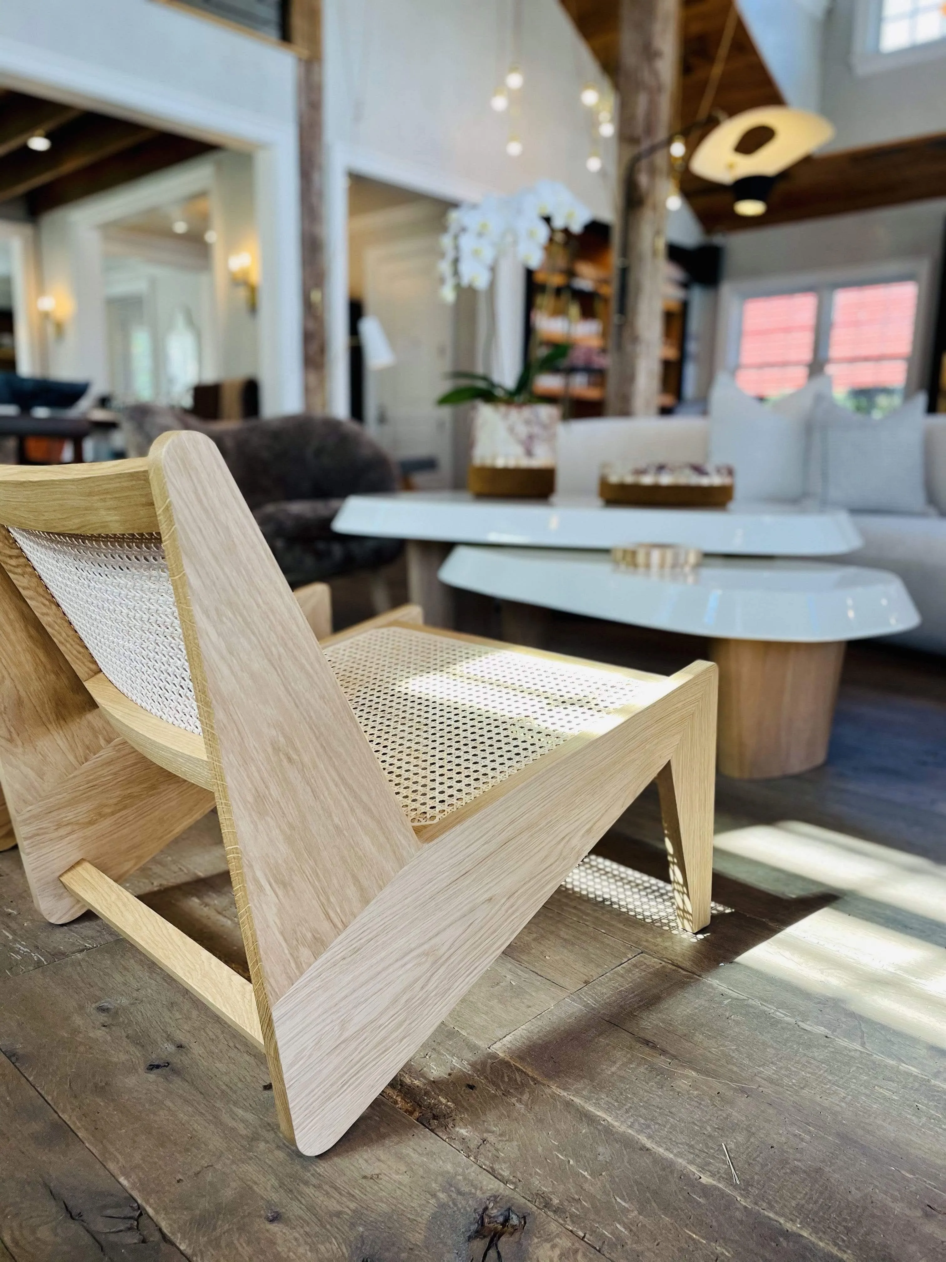 Pierre Jeanneret 1958 Kangaroo Chair in Oak by Cassina
