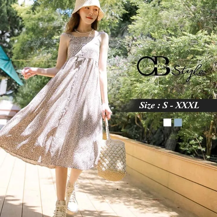 PRINTED SLEEVELESS DRESS