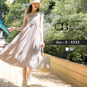 PRINTED SLEEVELESS DRESS