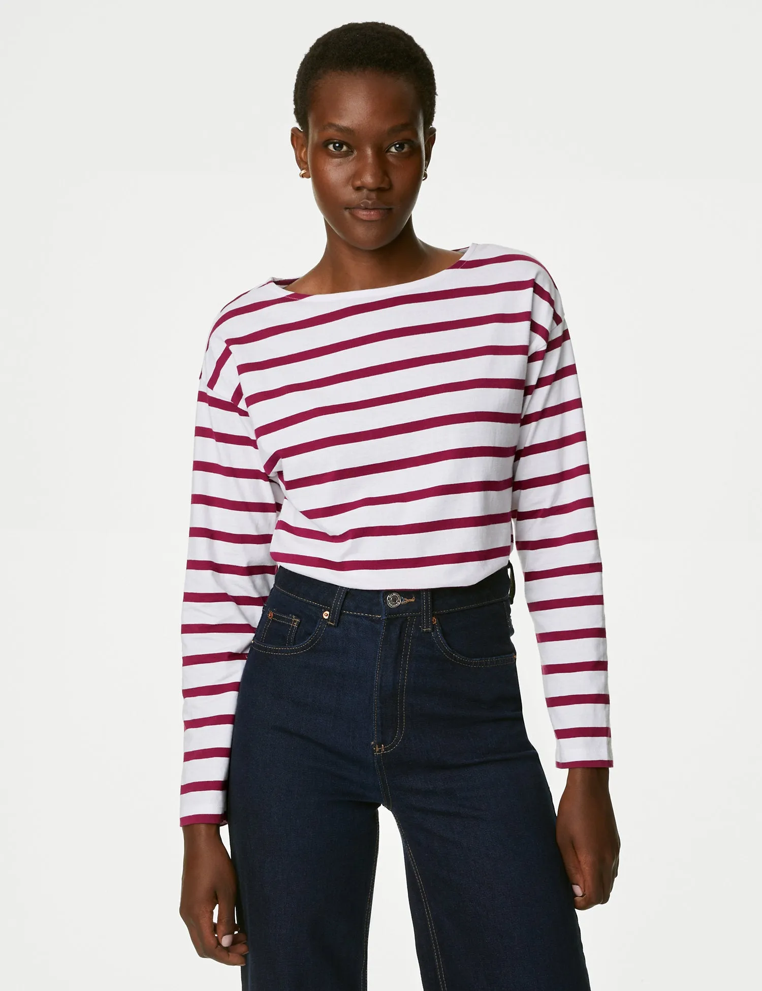 Pure Cotton Striped Top