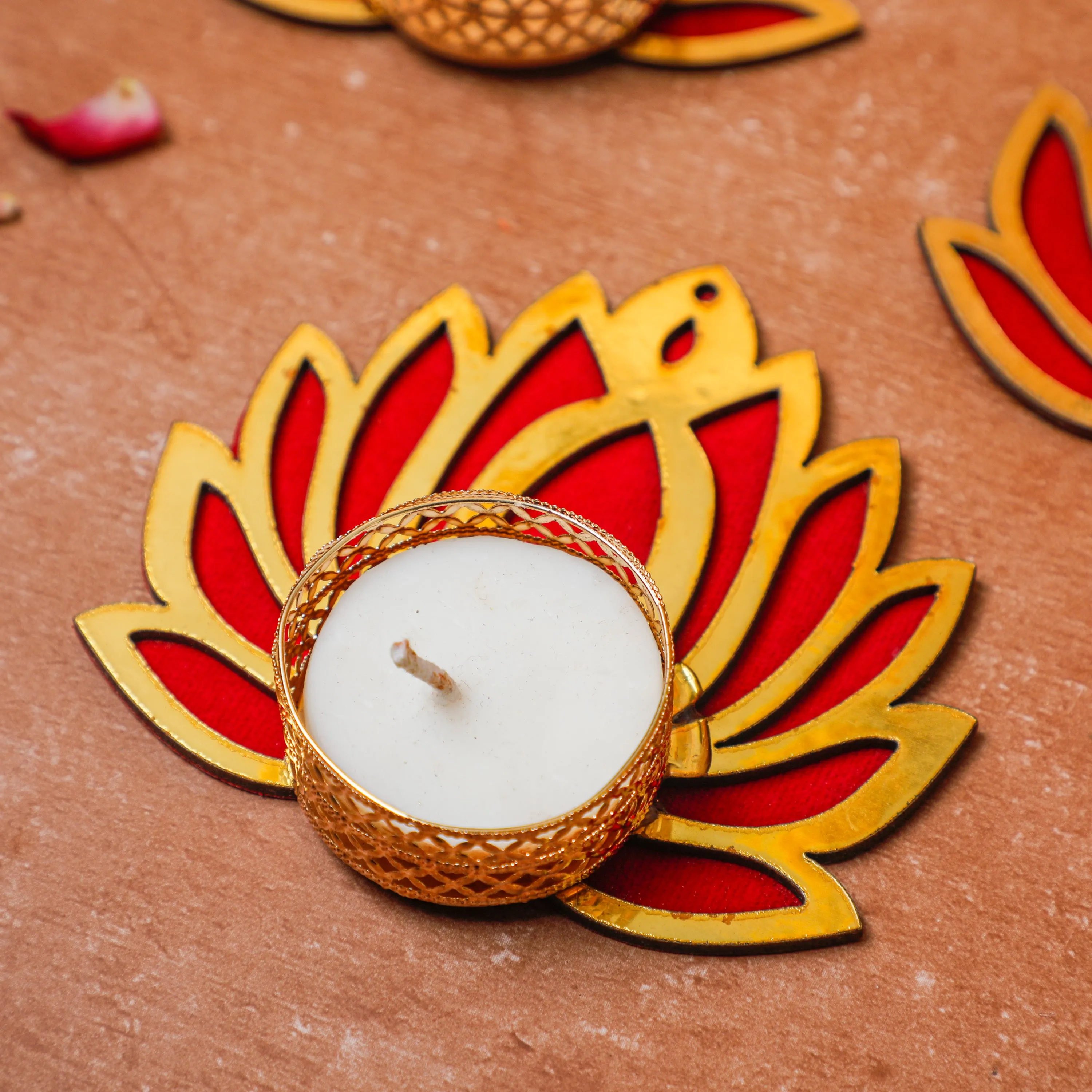 Rangoli Lotus Diya