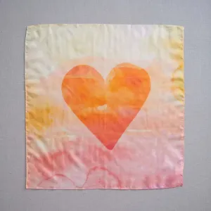 Sarah's Silks Mini Orange Heart Silk