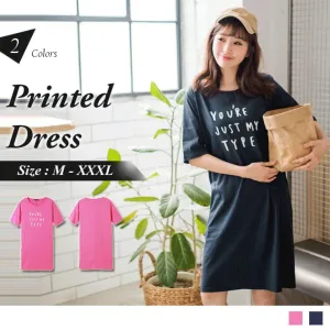SHORT SLEEVE PRINTED DRESS