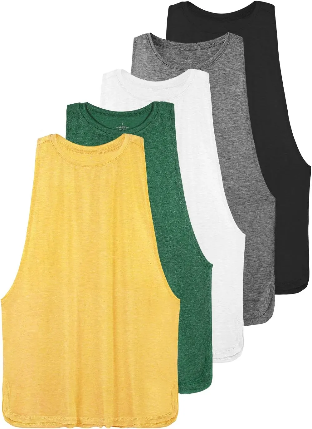 Ullnoy Workout Tank Tops for Women Running Muscle Tanks Sleeveless Loose Fit Gym Yoga Sport Shirts 3-5 Pack