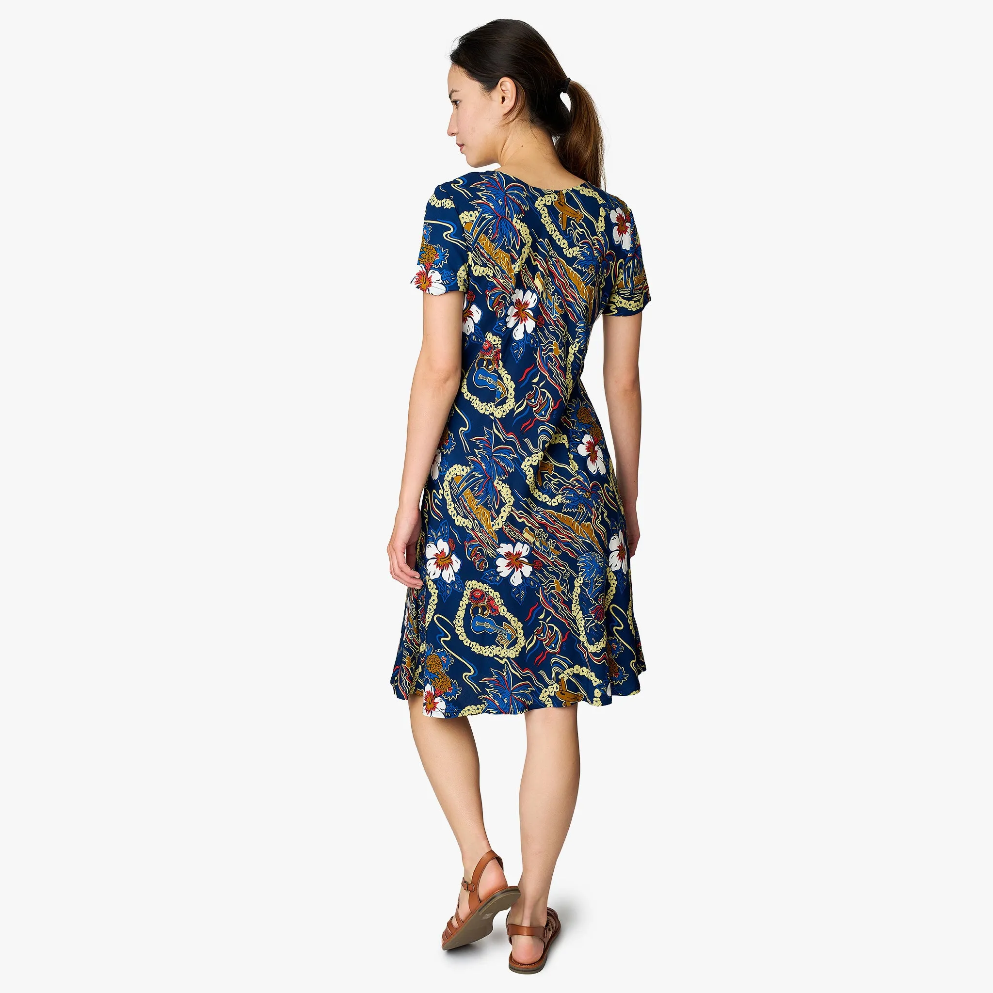 Vintage Scenic Short Dress