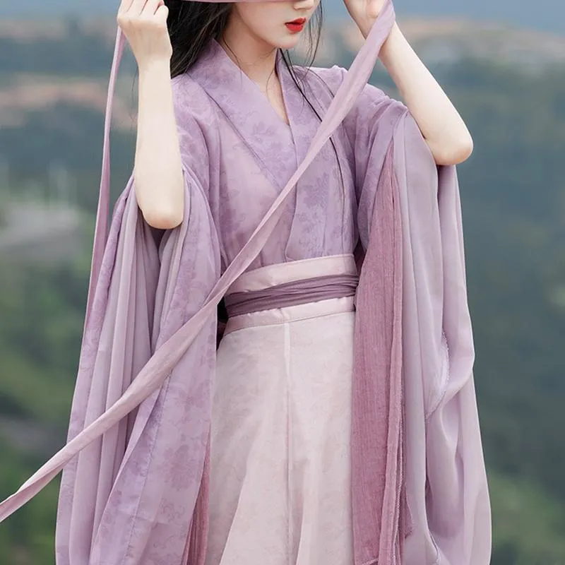 Wei Jin Style Lavender Traditional Chinese Hanfu