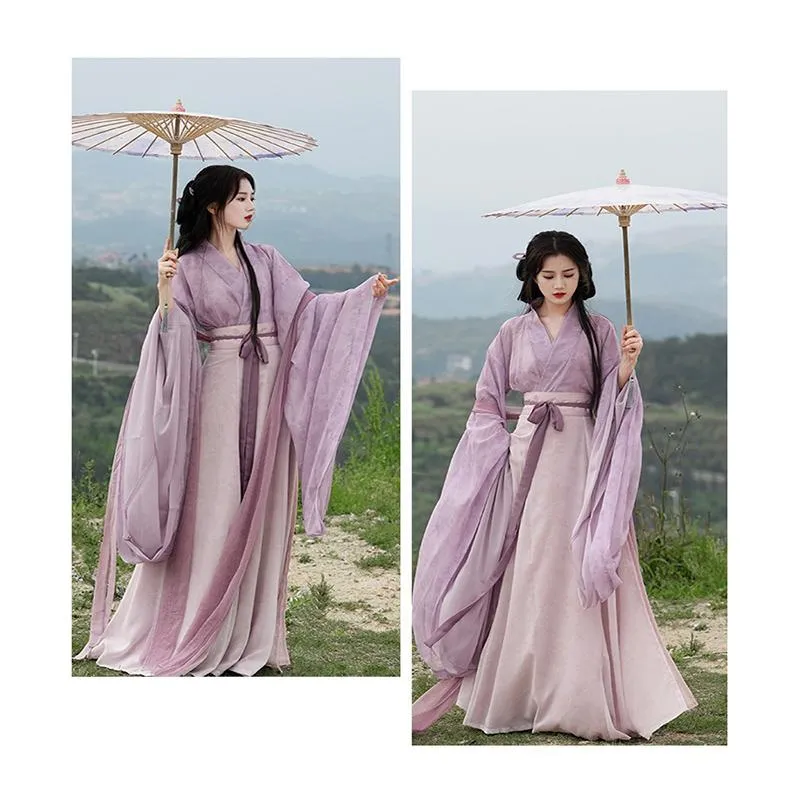 Wei Jin Style Lavender Traditional Chinese Hanfu