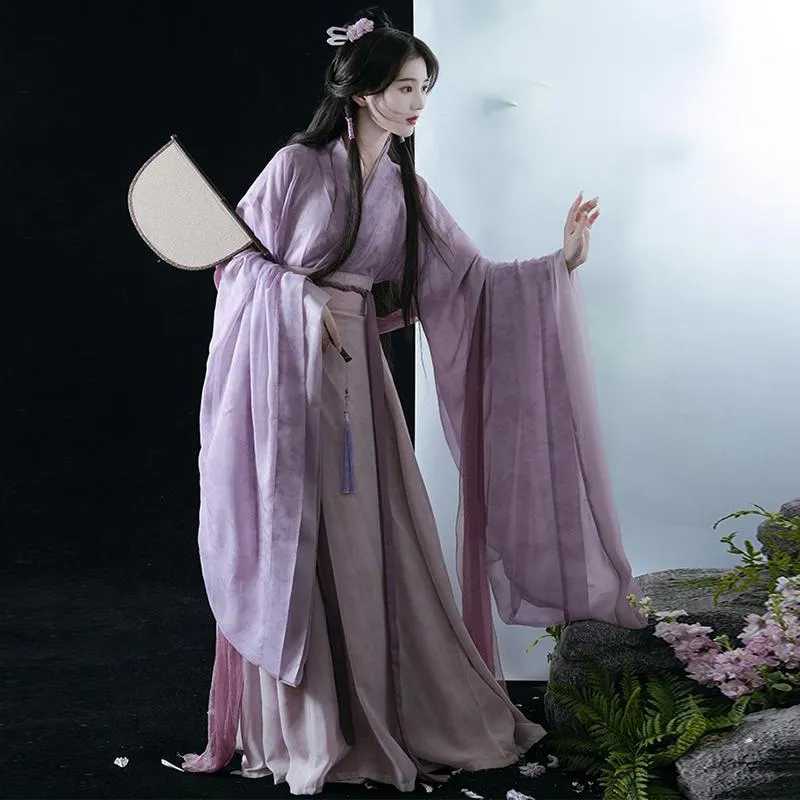 Wei Jin Style Lavender Traditional Chinese Hanfu
