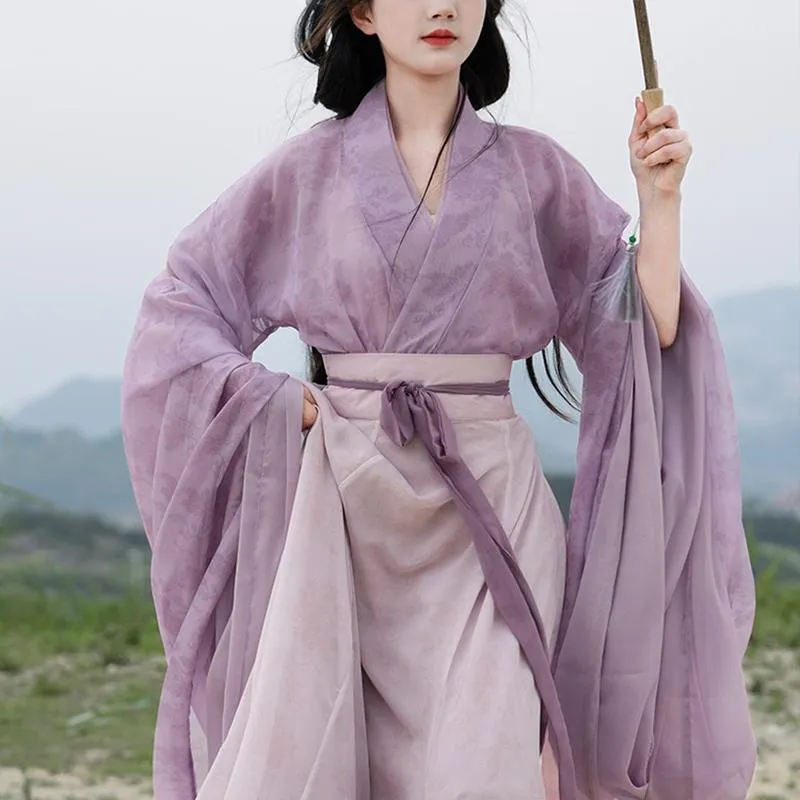 Wei Jin Style Lavender Traditional Chinese Hanfu