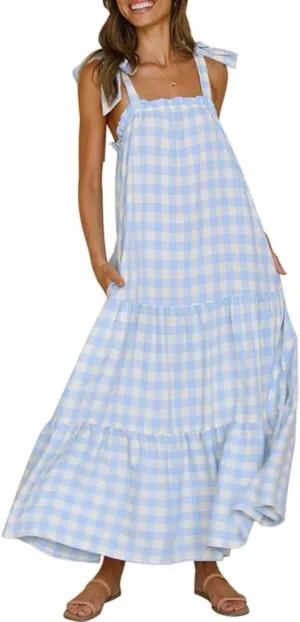 Women Tie Shoulder Graphic Boho Maxi Dress Sleeveless Flowy Tiered A Line Maxi Dress Summer Vocation Graffiti Sundress
