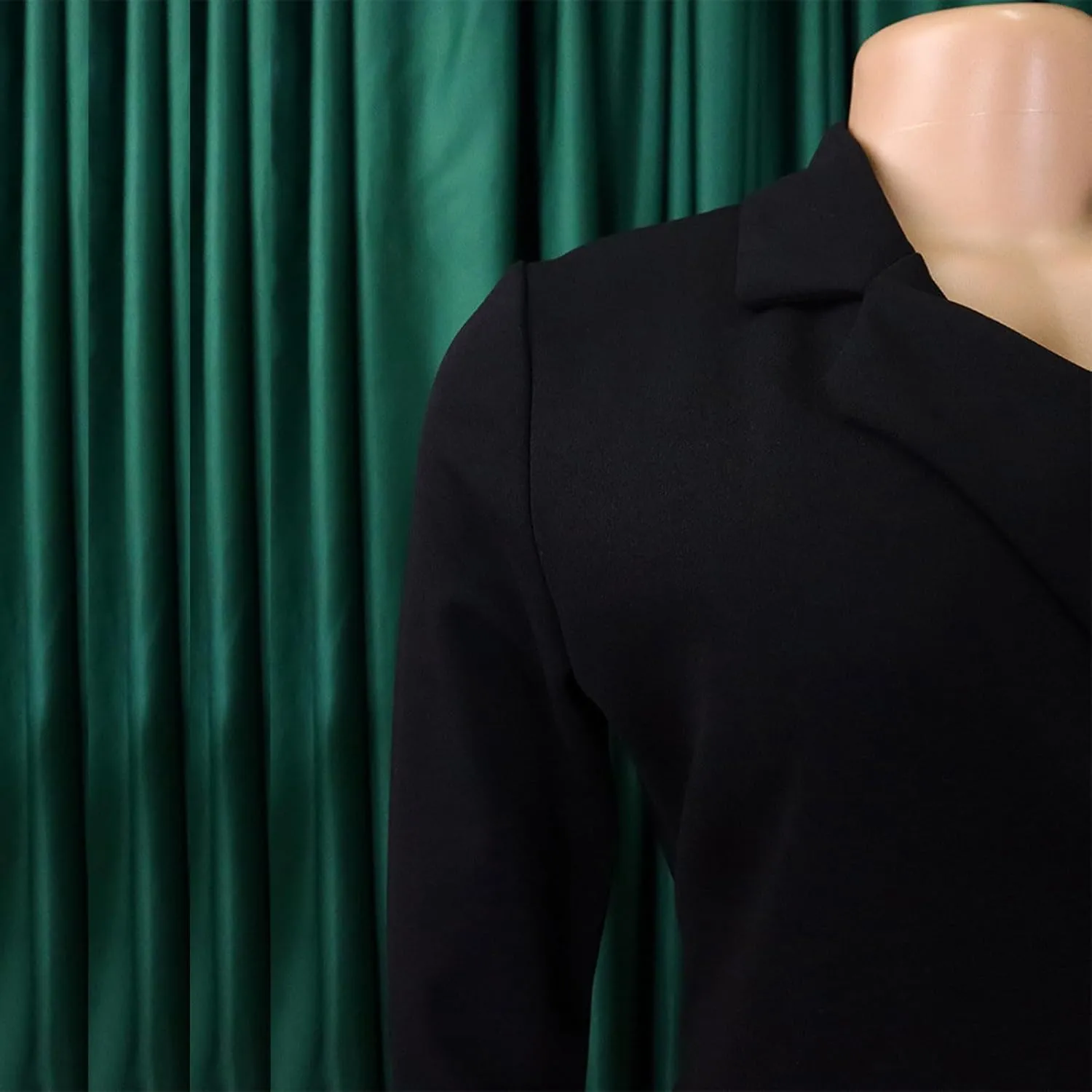 Womens Asymmetric Blazer Dress Pleated Wrap Dress Ladies Elegant Casual Work Office Events Blazer Dresses Outfits